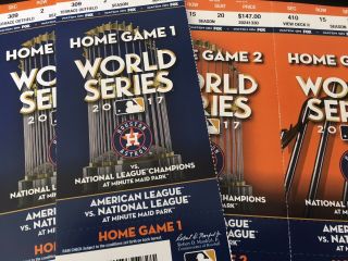 2017 World Series Ticket Stub - Game 4 (astros Home Game 2) 10/28/2017 -