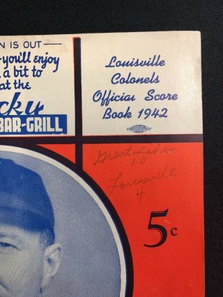 RARE 1942 Louisville Colonels vs Great Lakes Naval Station Baseball Program 2