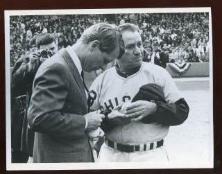 Robert Francis Kennedy Signs Baseball For Tony Cuccinello 7 X 9 Photo