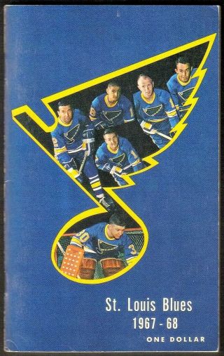 1967 - 68 St.  Louis Blues Inaugural Season Nhl Hockey Media Guide