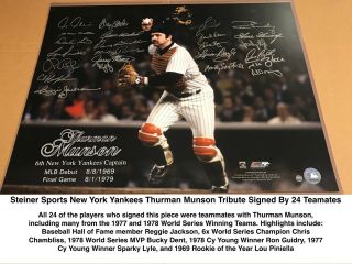 Steiner Sports York Yankees Signed Thurman Munson Tribute Reggie Jackson