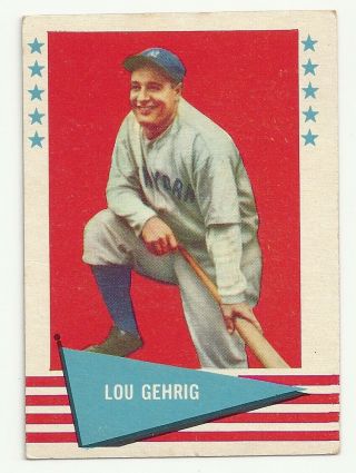 1961 Fleer 31 Lou Gehrig Ex - York Yankees Hof