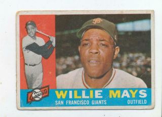 Willie Mays 200 Topps Baseball Card Vintage 1960