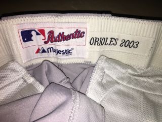 Majestic Baltimore Orioles Game Worn Issued Pants 2003 Gray Size 42 - 46 - 34