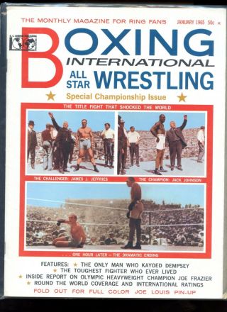 First Six Boxing International/all - Star Wrestling Mags 1965 Ali Marciano