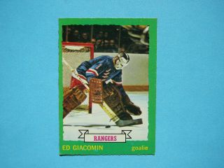 1973/74 O - Pee - Chee Nhl Hockey Card 160 Ed Giacomin Ex/nm Sharp 73/74 Opc