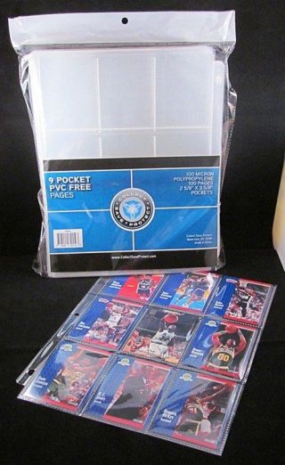 (20) Csp 9 Pocket Pages Baseball Trading Card Coupon Album Binder Holder