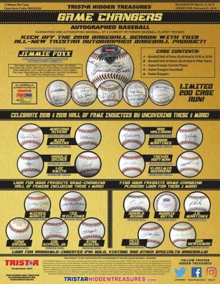 2019 Tristar Hidden Treasures Game Changers Autograph Baseball Box