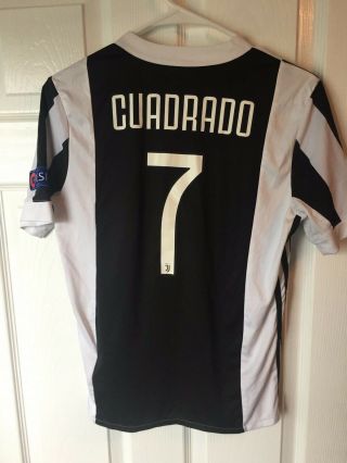 Juventus Soccer Jersey - Juan Cuadrado - Youth Large - Black/white - Adidas