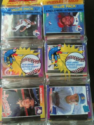 1989 Donruss Baseball Card Rack Packs 13 Count (45 Cards Each)