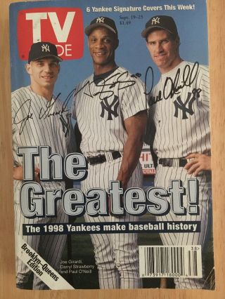 1998 York Yankees Tv Guide Jeter Posada