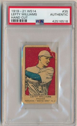Lefty Williams 1919 - 21 W514 Strip Card 35 Psa A White Sox Black Sox Scandal