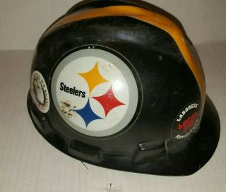 Vintage Pittsburgh Steelers Nfl Full Size Football Helmet Real Hard Hat Plastic