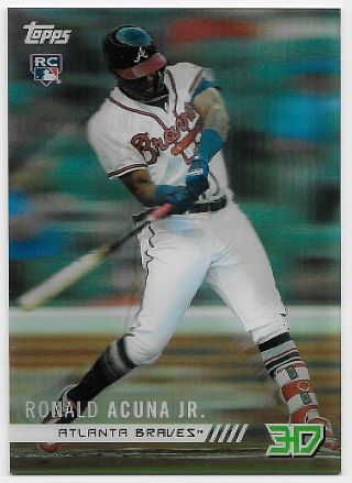 2018 Topps On Demand 3d Motion Ronald Acuna Top Rookies Insert Rc Print Run=538