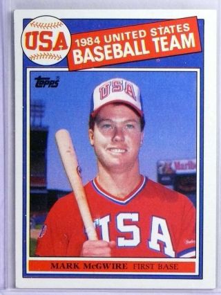 1985 Topps Mark Mcgwire Rookie Rc Oly 401 75982