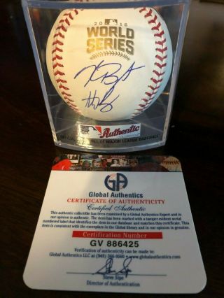 Kris Bryant And Anthony Rizzo Cubs 2016 Signed Autographed Baseball W/coa
