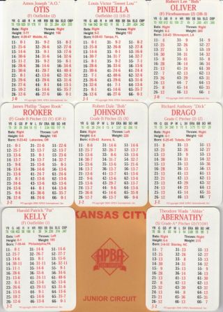 Kansas City Royals 1970 Apba Reprint 36 Card Team Set W/ Mg Symbols - Nm/mt - Otis