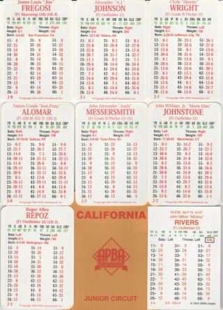 California Angels 1970 Apba Reprint 37 Card Team Set W/ Mg Symbols - Nm/mt - Wright