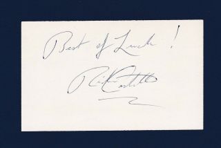 Rich Costello Signed Vintage Hockey Index Card 1980 