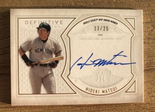 2019 Topps Definitive Hideki Matsui On Card Auto 13/25 York Yankees