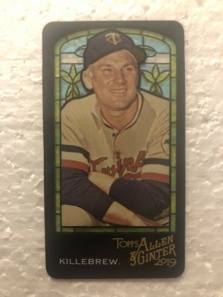 Harmon Killebrew 2019 Topps Allen & Ginter Stained Glass Mini Twins Hof Sp /25