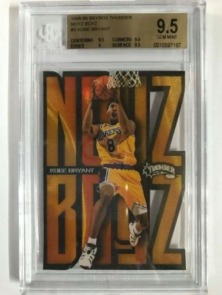 1998 - 99 Skybox Thunder Noyz Boyz Die - Cut Card : Kobe Bryant Bgs 9.  5 Gem