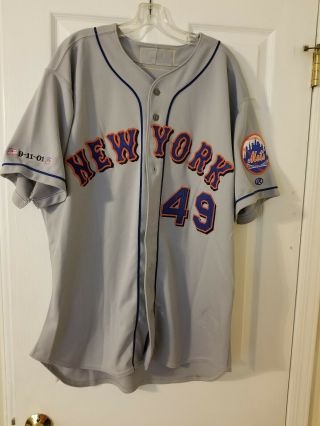 Armando Benitez York Mets 2001 Authentic Team Issued Road Grey Jersey