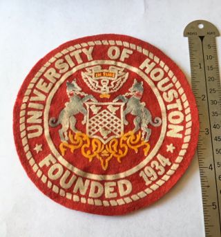 Vintage University Of Houston Cougars Felt Patch