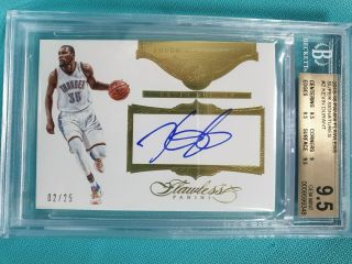2015 - 16 Flawless Kevin Durant 2/25 Auto Signatures Bgs 9.  5 W/10 Tf