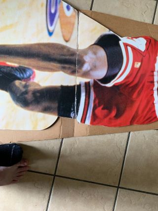 1997 Upper Deck Michael Jordan Stand up Life Size Cardboard Cut Out Red Uniform 3