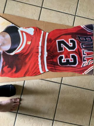 1997 Upper Deck Michael Jordan Stand up Life Size Cardboard Cut Out Red Uniform 4