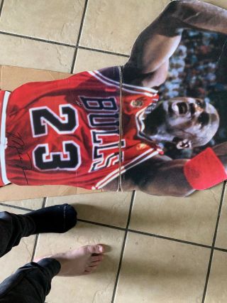 1997 Upper Deck Michael Jordan Stand up Life Size Cardboard Cut Out Red Uniform 5
