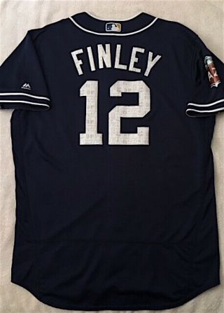 2016 Steve Finley Game Worn Padres Spring Training Coach’s Jersey Astros