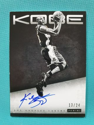2012 - 13 Panini 7 Kobe Bryant 13/24 Auto Anthology Autograph La Lakers Legend Tf