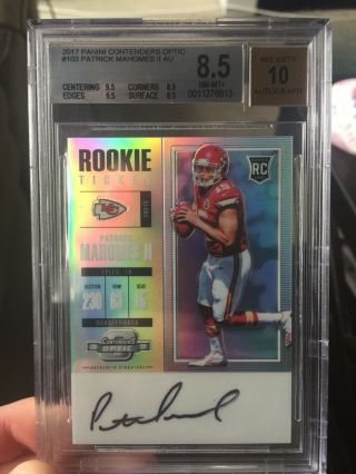 2017 Optic Contenders Patrick Mahomes Rookie Ticket Autograph Auto Rc Rookie