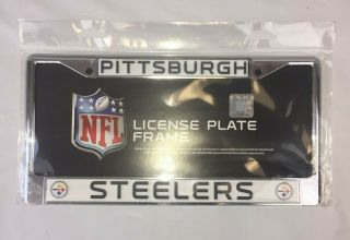 Pittsburgh Steelers Nfl Chrome Car Truck License Plate Tag Frame