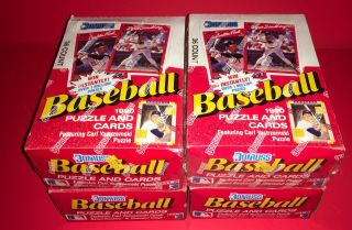 (4) 1990 Donruss Baseball Wax Boxes (144 Wax Packs)