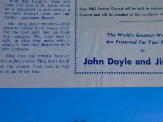 1961 Big Time Wrestling Detroit Program Dick the Bruiser Cover Bobo Brazil story 7