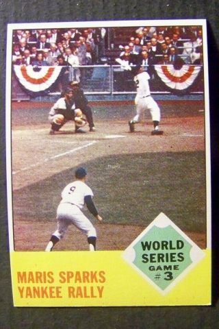 1963 Topps 144 World Series Game 3 Nr -