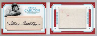 Steve Carlton 2017 National Treasures Jumbo Game Patch Auto 4/20 Booklet