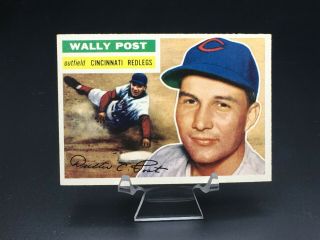 1956 Topps Baseball Wally Post (gray Back) Ex/ex - Mt 158 Cincinnati Redlegs