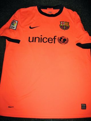 Authentic Messi Barcelona Pink Jersey 2009 2010 Shirt Camiseta Maglia Trikot L 2