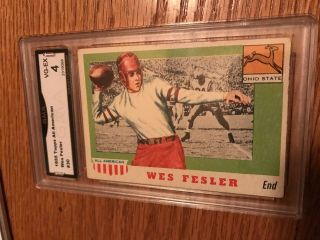 1955 Topps All American Football Wes Fesler 30 Gma 4
