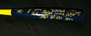 2019 Michigan Wolverines Signed Autograph CWS Baseball Bat College World Series 4