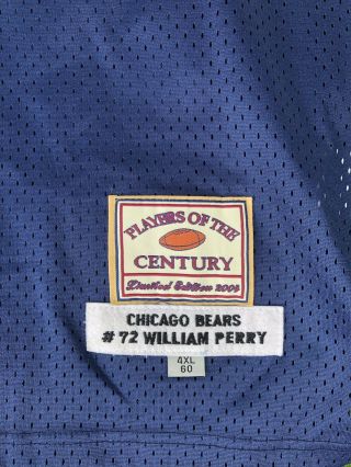 Players of the Century Chicago Bears William Perry Jersey 4XL 4