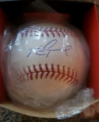 Jsa Certified Autographed Baseball Mark Grace Comes With A Display Case