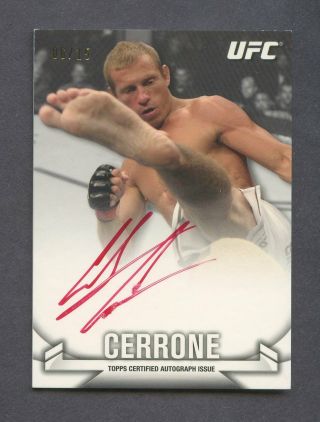 2013 Topps Ufc Knockout Mma Donald Cerrone Red Ink Auto /15