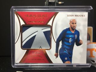 2018 - 19 Immaculate Soccer John Brooks Match Worn Jumbo Patch Bronze 29/50 Usa