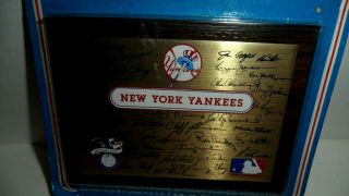 1978 York Yankees Facsimile Signature Plaque 3 1/2 " X 2 3/8 "