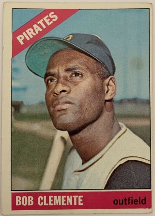 1966 Topps 300 Roberto ‘bob’ Clemente Hof Pittsburgh Pirates Baseball Card